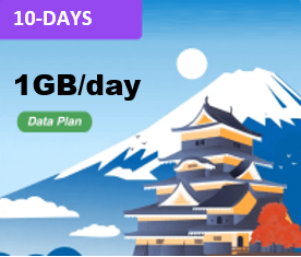 Japan 10 Days Unlimited Data(1GB/day high speed)