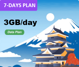 Japan 7 Days Unlimited Data(3GB/day high speed)